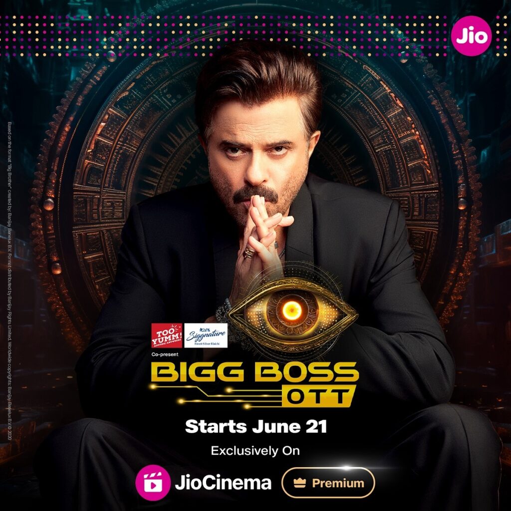 Bigg Boss OTT season 3 poster while anil kapoor thinking and folding hands.